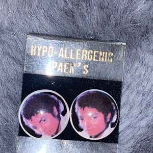 VTG Deadstock Michael Jackson Thriller Earrings 1980s.